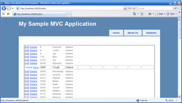 Ajax HTML Grid Control for ASP.NET MVC (Part 2)